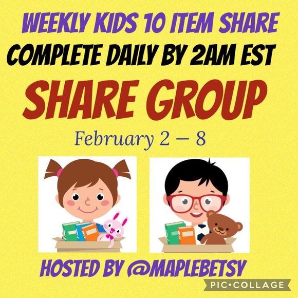 None Other - 🧒CLOSED👶 Kids 5 days (out of 7) Share Group - 10 kids items 🩷 February 2 — 8